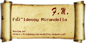 Földessy Mirandella névjegykártya